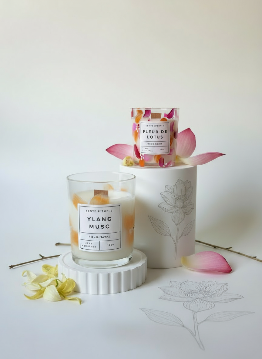 bougies parfumées rituel floral