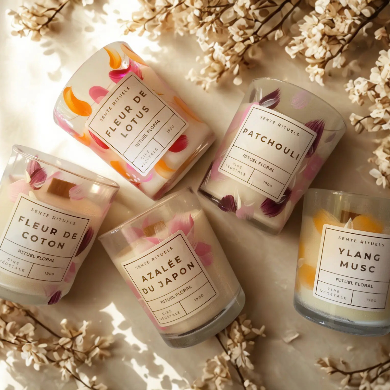 bougies parfumées apaisantes