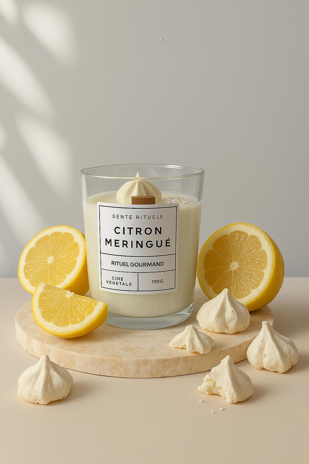Bougie parfumée Citron Meringué – SENTE (190g)