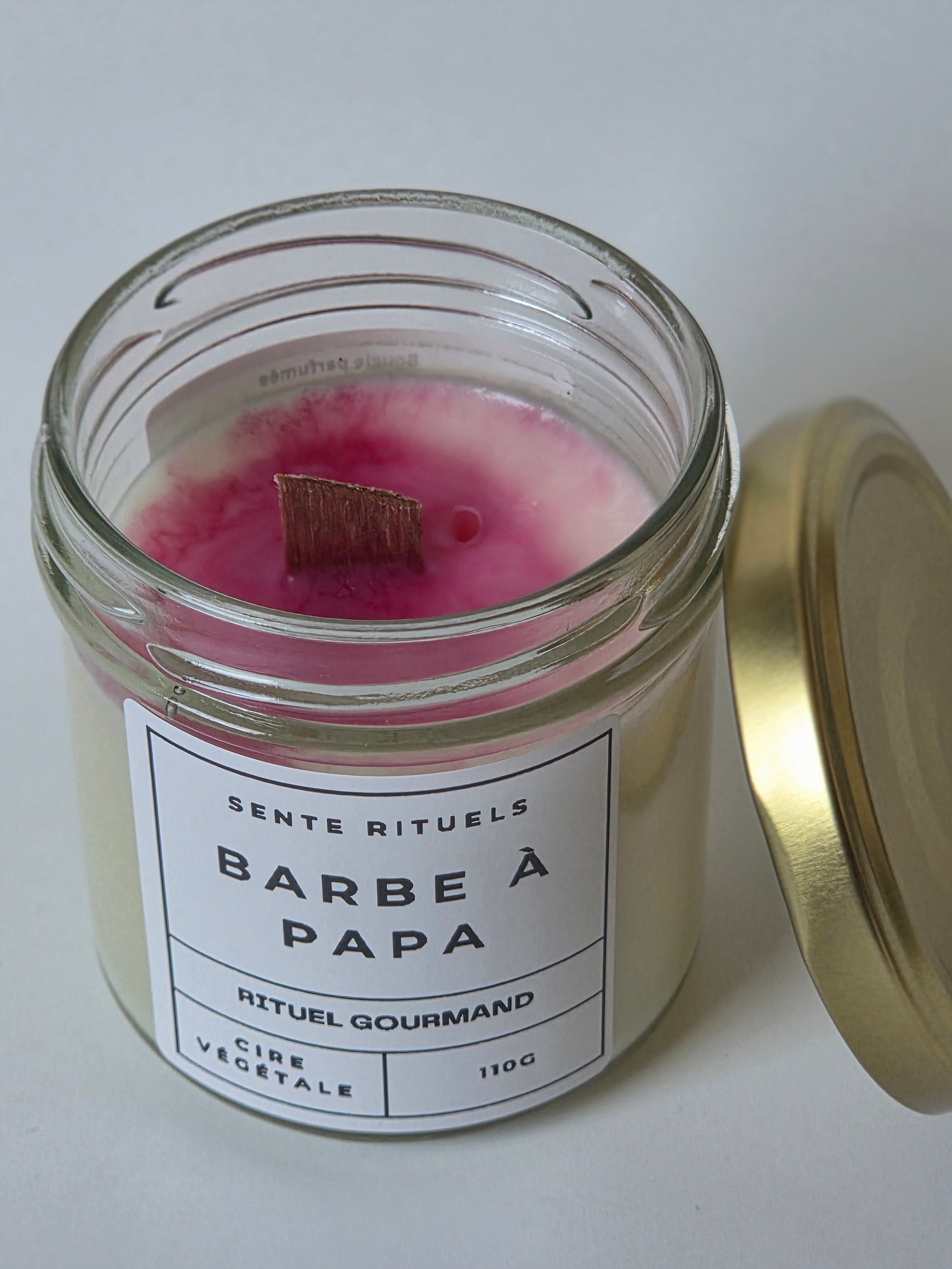 bougie parfumée barbe à papa 110gr format découverte