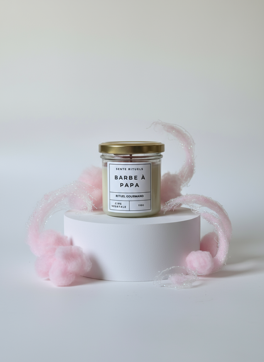 bougie parfumée barbe à papa 110gr