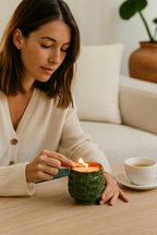 bougie artisanale rituels sente 