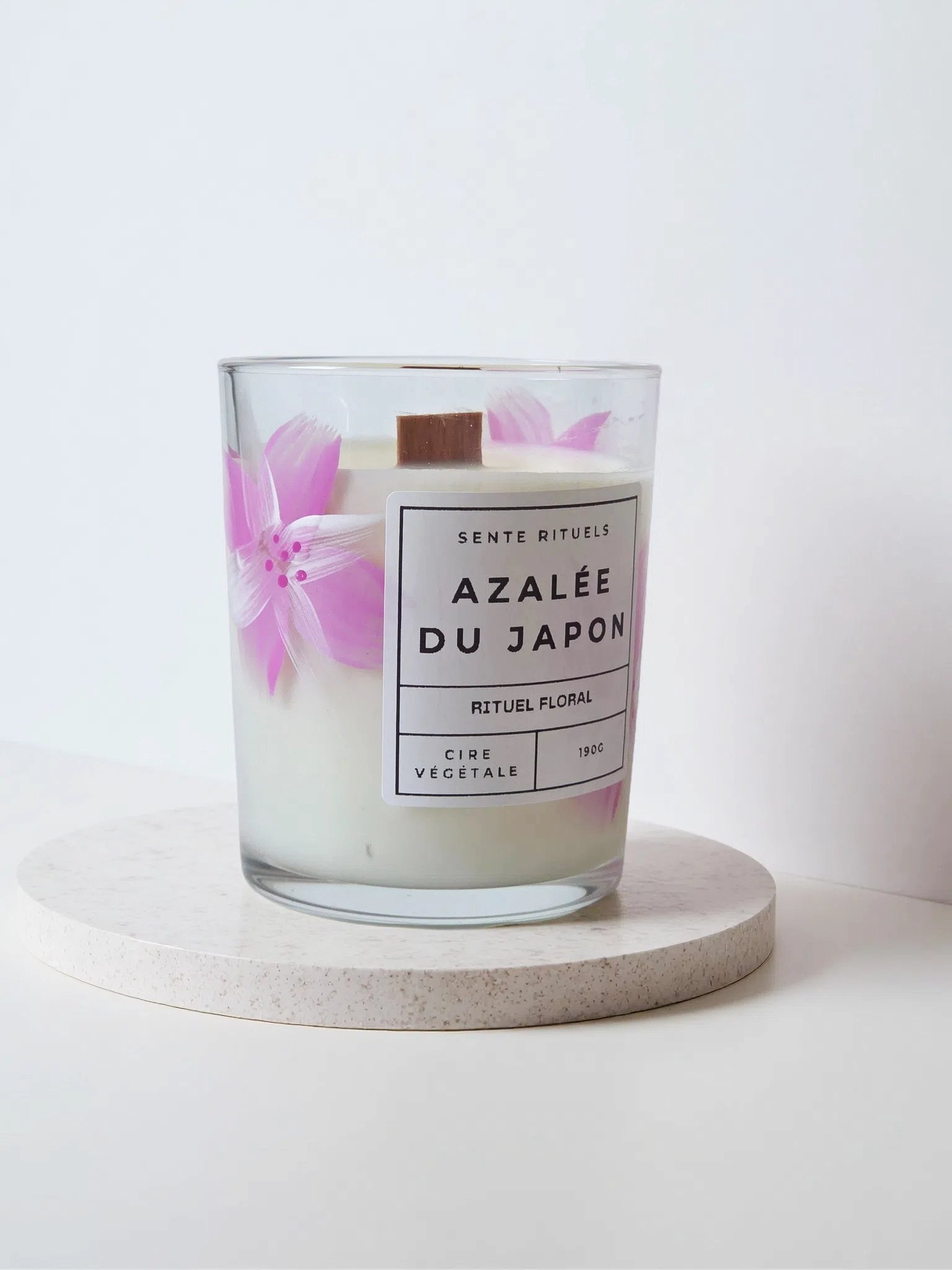 bougie parfumée cire de soja azalée du japon