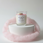 bougie barbe à papa sans CMR cire de soja