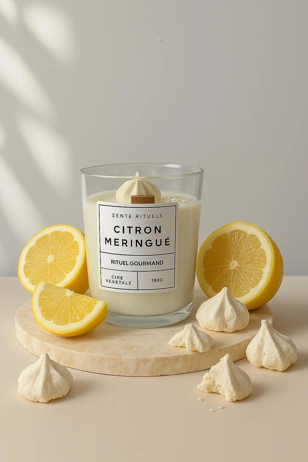 bougie parfumée citron meringué