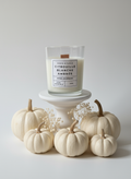 bougie parfumée cire de soja parfum citrouille blanche ambrée
