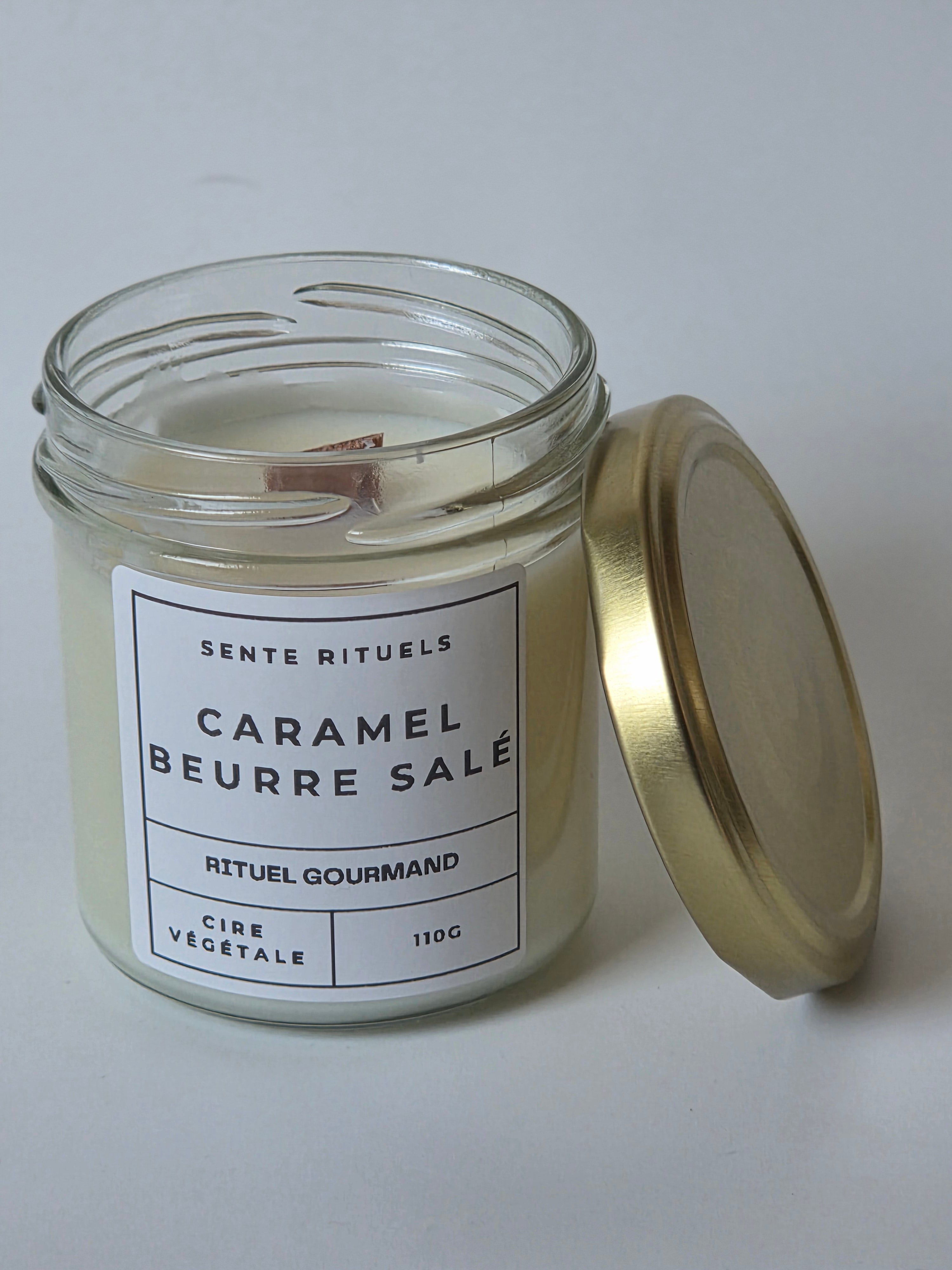 bougie parfumée caramel beurre salé 110gr format découverte