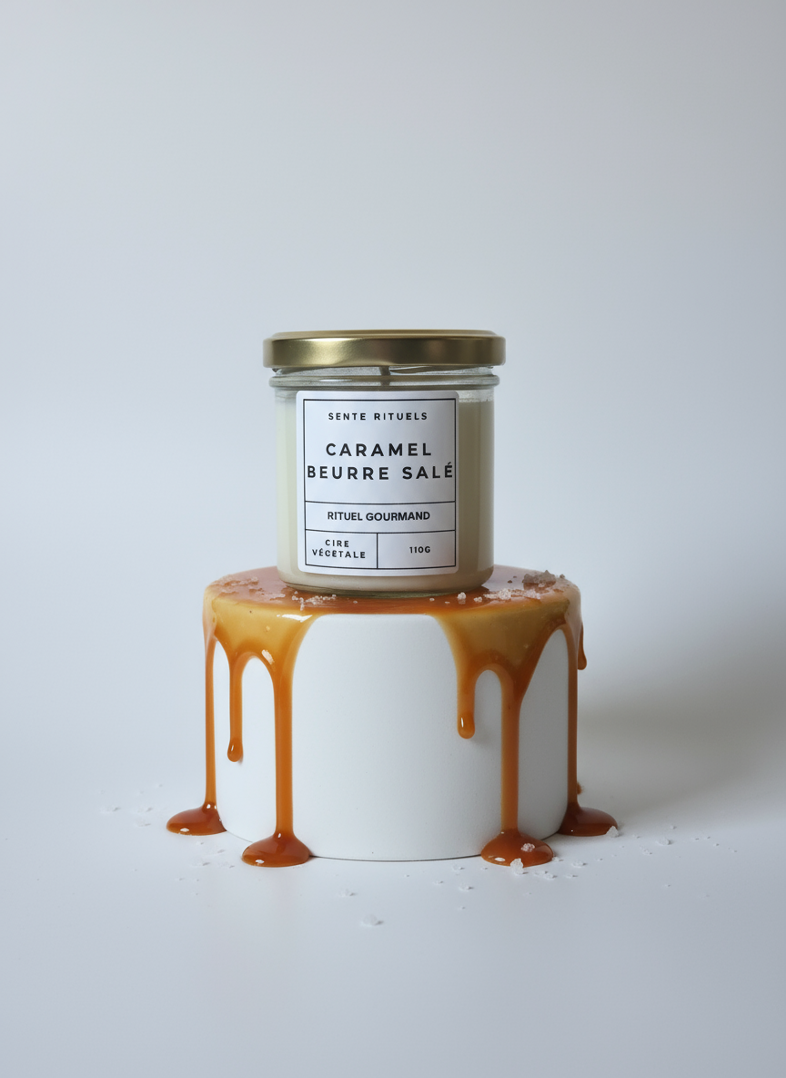 bougie parfumée caramel beurre salé 110gr