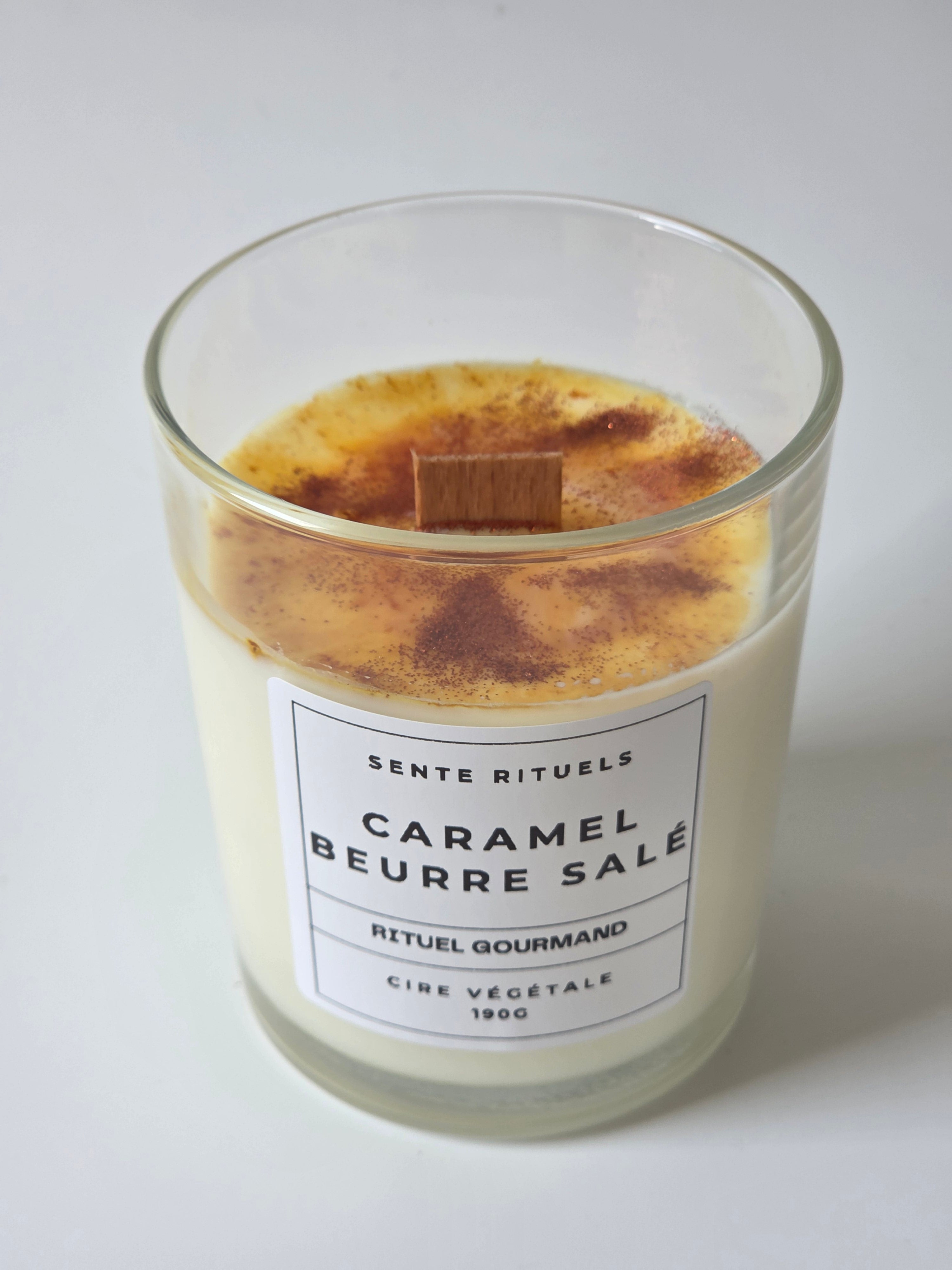 bougie parfumée caramel beurre salé 190gr cire de soja