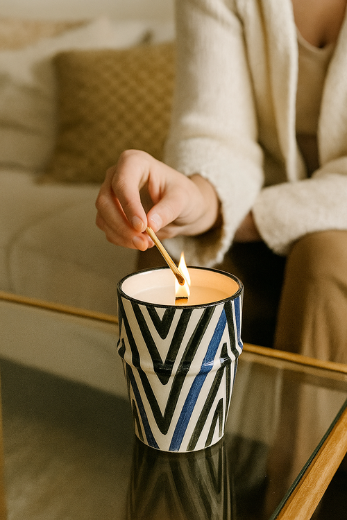 bougie parfumée figue santal sente