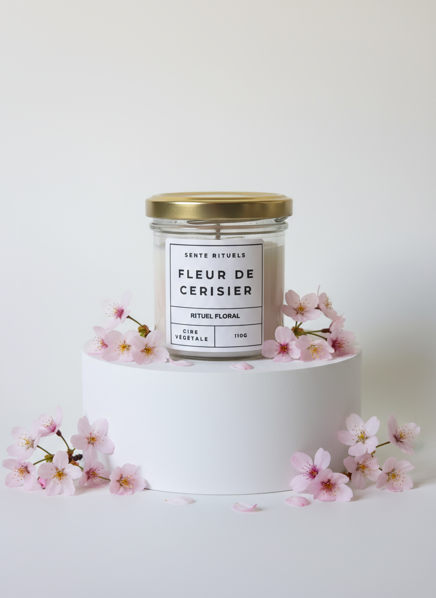 bougie parfumée fleur de cerisier 110gr