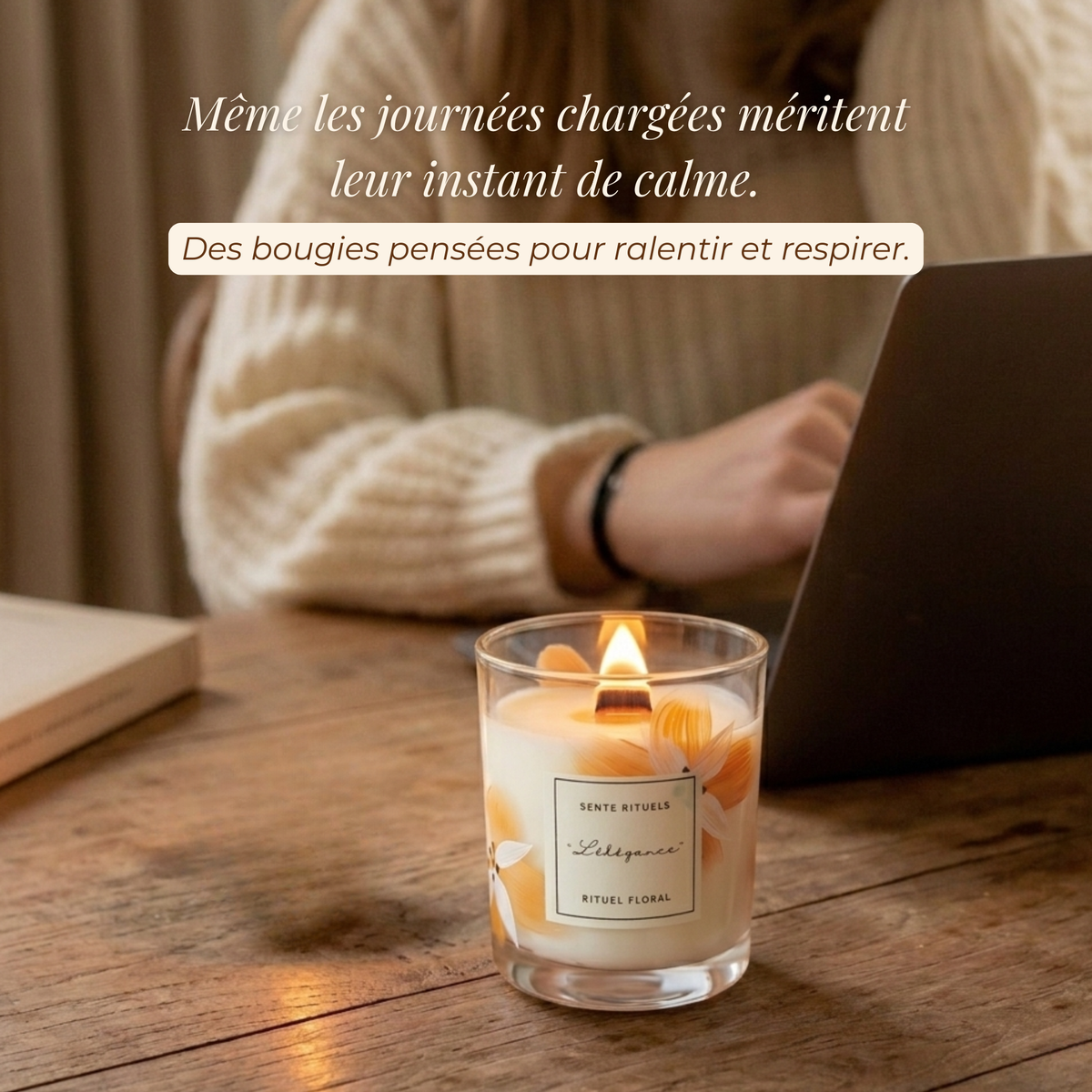 Bougie Artisanale Apaisante · Sente Rituels