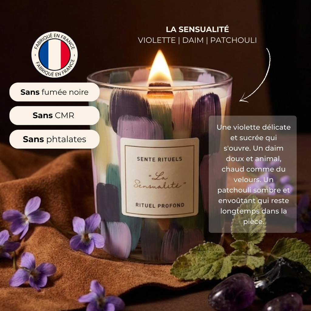 Bougie Artisanale Apaisante · Sente Rituels